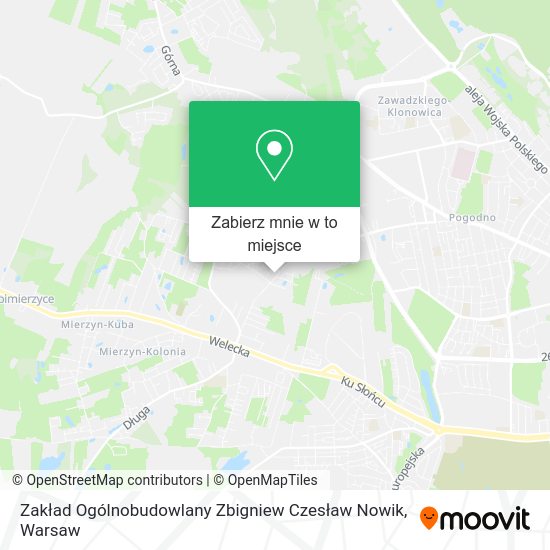 Mapa Zakład Ogólnobudowlany Zbigniew Czesław Nowik