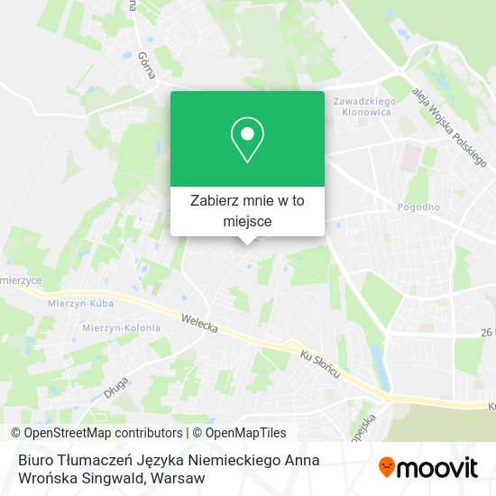 Mapa Biuro Tłumaczeń Języka Niemieckiego Anna Wrońska Singwald