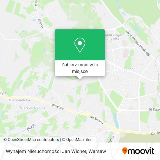 Mapa Wynajem Nieruchomości Jan Wicher