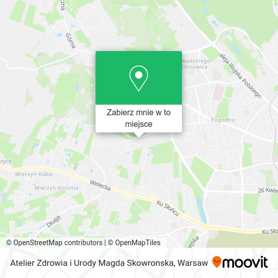 Mapa Atelier Zdrowia i Urody Magda Skowronska