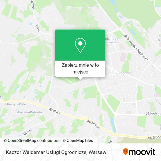 Mapa Kaczor Waldemar Usługi Ogrodnicze