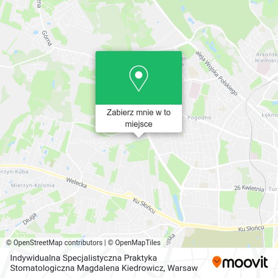 Mapa Indywidualna Specjalistyczna Praktyka Stomatologiczna Magdalena Kiedrowicz