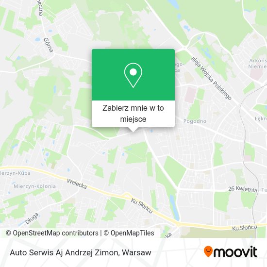 Mapa Auto Serwis Aj Andrzej Zimon