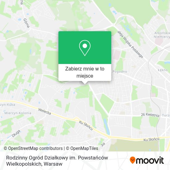 Mapa Rodzinny Ogród Działkowy im. Powstańców Wielkopolskich