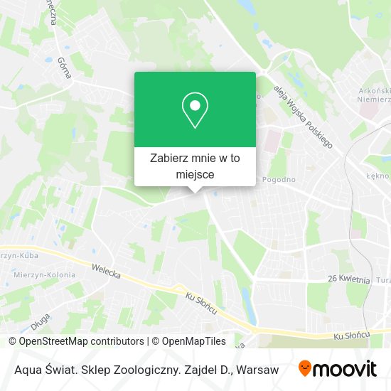 Mapa Aqua Świat. Sklep Zoologiczny. Zajdel D.