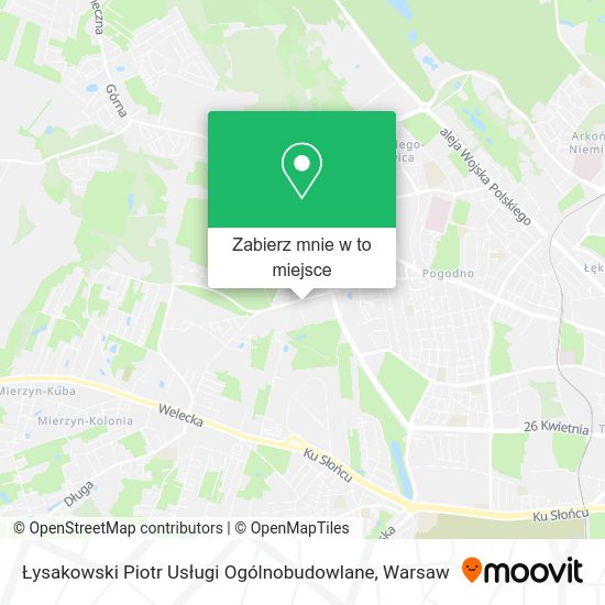 Mapa Łysakowski Piotr Usługi Ogólnobudowlane