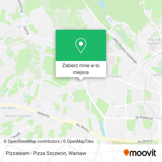 Mapa Pizzateam - Pizza Szczecin