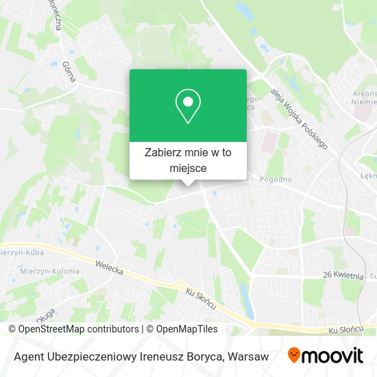 Mapa Agent Ubezpieczeniowy Ireneusz Boryca