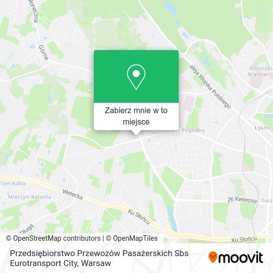 Mapa Przedsiębiorstwo Przewozów Pasażerskich Sbs Eurotransport City