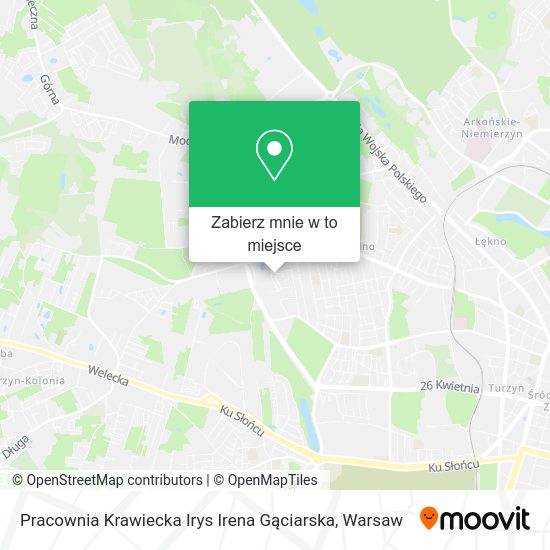 Mapa Pracownia Krawiecka Irys Irena Gąciarska