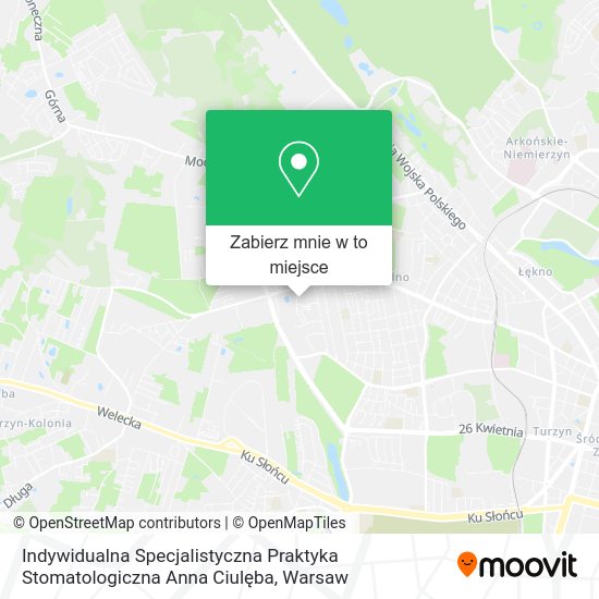 Mapa Indywidualna Specjalistyczna Praktyka Stomatologiczna Anna Ciulęba