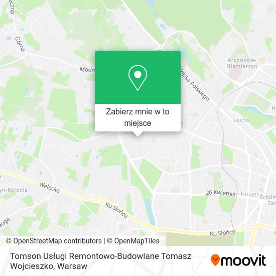 Mapa Tomson Usługi Remontowo-Budowlane Tomasz Wojcieszko