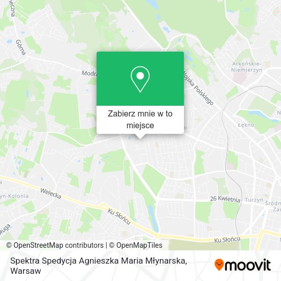 Mapa Spektra Spedycja Agnieszka Maria Młynarska