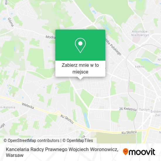 Mapa Kancelaria Radcy Prawnego Wojciech Woronowicz