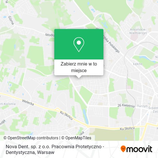 Mapa Nova Dent. sp. z o.o. Pracownia Protetyczno - Dentystyczna