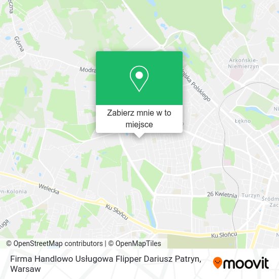 Mapa Firma Handlowo Usługowa Flipper Dariusz Patryn