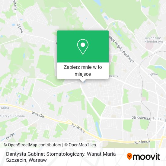 Mapa Dentysta Gabinet Stomatologiczny. Wanat Maria Szczecin