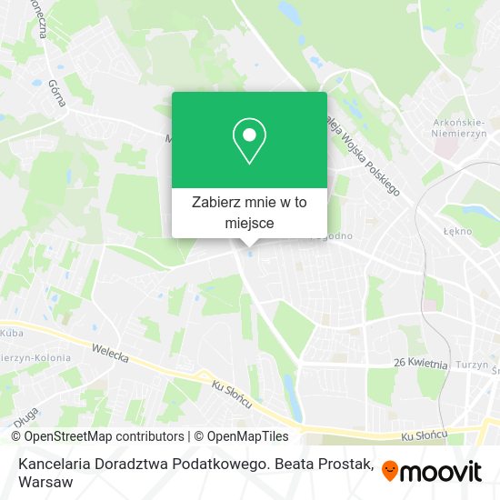 Mapa Kancelaria Doradztwa Podatkowego. Beata Prostak