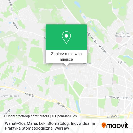 Mapa Wanat-Klos Maria, Lek. Stomatolog. Indywidualna Praktyka Stomatologiczna