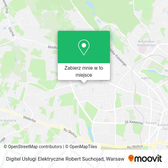 Mapa Digitel Usługi Elektryczne Robert Suchojad