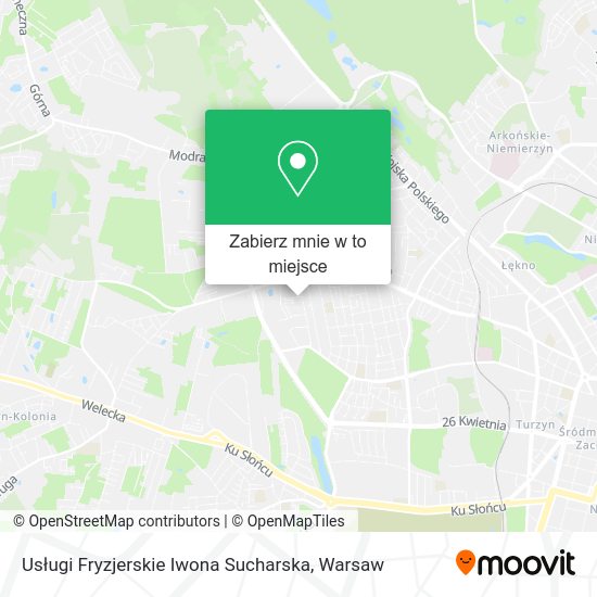 Mapa Usługi Fryzjerskie Iwona Sucharska