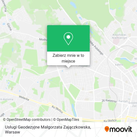 Mapa Usługi Geodezyjne Małgorzata Zajączkowska