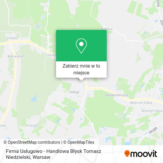 Mapa Firma Usługowo - Handlowa Błysk Tomasz Niedzielski