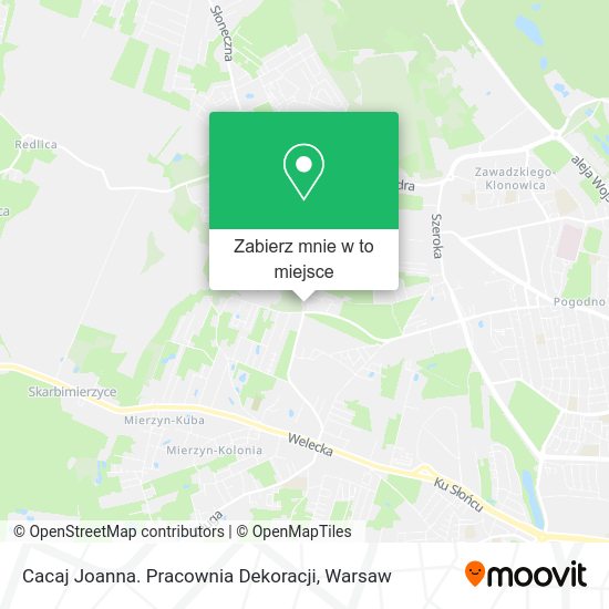 Mapa Cacaj Joanna. Pracownia Dekoracji