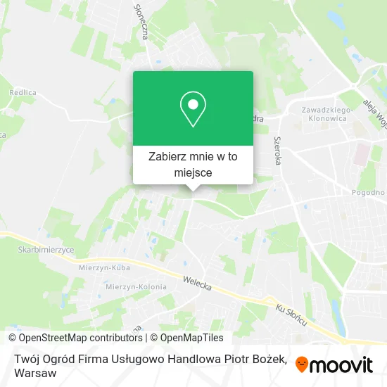 Mapa Twój Ogród Firma Usługowo Handlowa Piotr Bożek