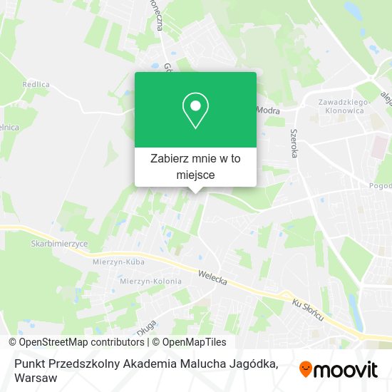 Mapa Punkt Przedszkolny Akademia Malucha Jagódka