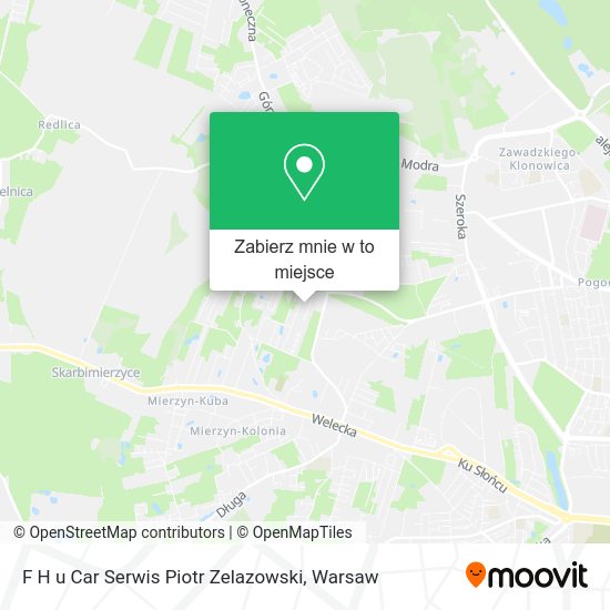 Mapa F H u Car Serwis Piotr Zelazowski