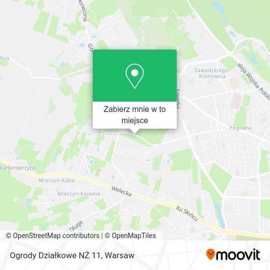 Mapa Ogrody Działkowe NŻ 11