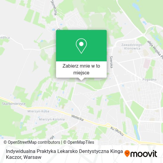 Mapa Indywidualna Praktyka Lekarsko Dentystyczna Kinga Kaczor