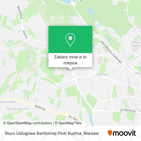 Mapa Biuro Usługowe Bartłomiej Piotr Kuźma