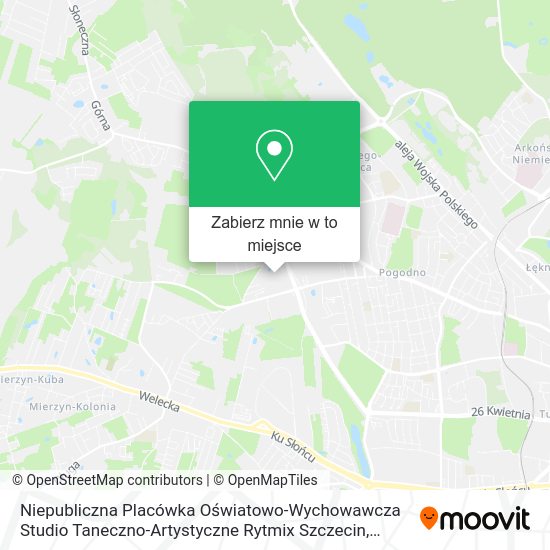 Mapa Niepubliczna Placówka Oświatowo-Wychowawcza Studio Taneczno-Artystyczne Rytmix Szczecin