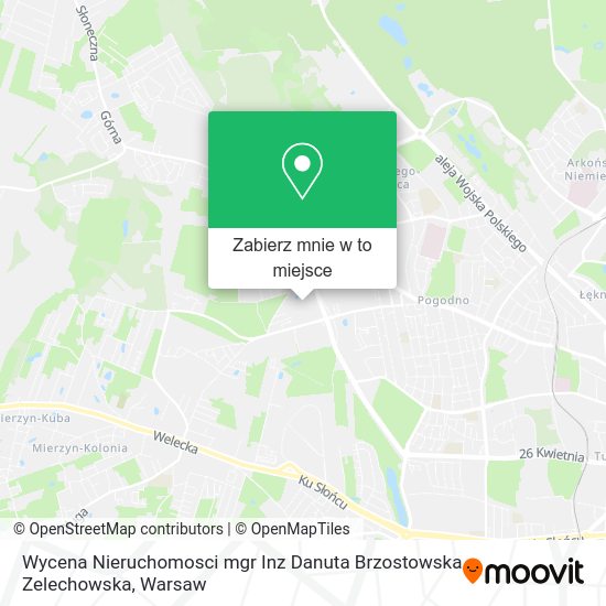 Mapa Wycena Nieruchomosci mgr Inz Danuta Brzostowska Zelechowska