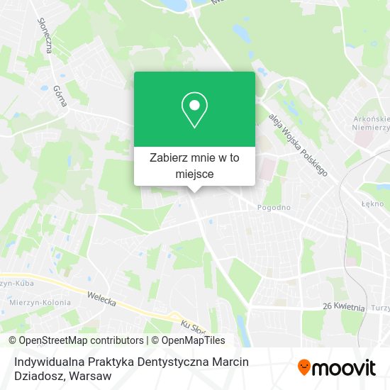 Mapa Indywidualna Praktyka Dentystyczna Marcin Dziadosz