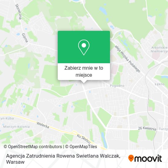 Mapa Agencja Zatrudnienia Rowena Swietlana Walczak