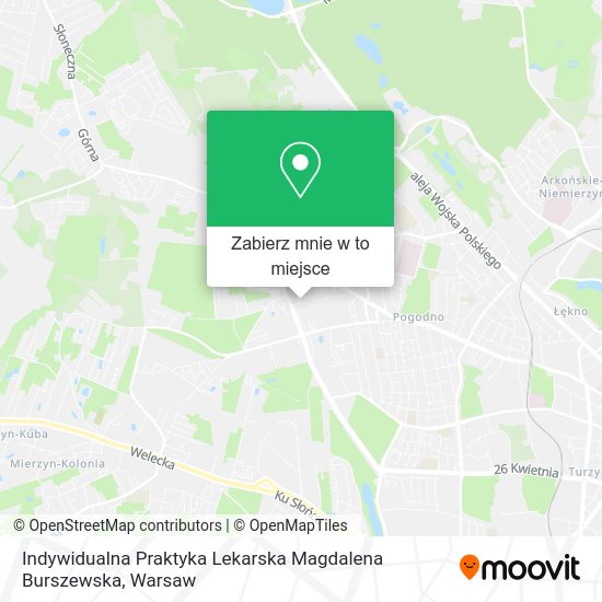 Mapa Indywidualna Praktyka Lekarska Magdalena Burszewska