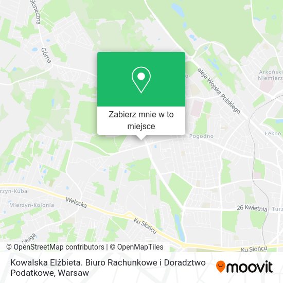 Mapa Kowalska Elżbieta. Biuro Rachunkowe i Doradztwo Podatkowe