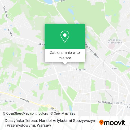 Mapa Duszyńska Teresa. Handel Artykułami Spożywczymi i Przemysłowymi