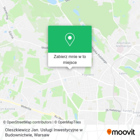 Mapa Oleszkiewicz Jan. Usługi Inwestycyjne w Budownictwie