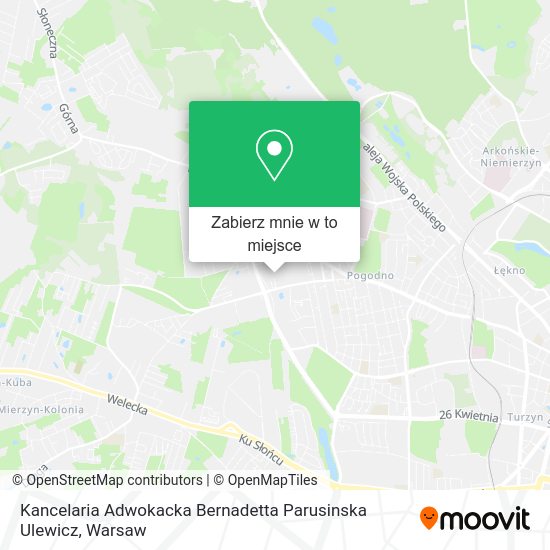 Mapa Kancelaria Adwokacka Bernadetta Parusinska Ulewicz