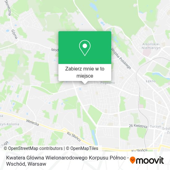 Mapa Kwatera Główna Wielonarodowego Korpusu Północ - Wschód