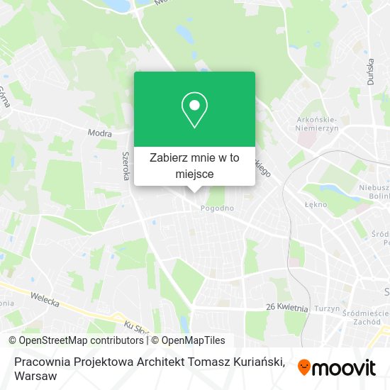 Mapa Pracownia Projektowa Architekt Tomasz Kuriański