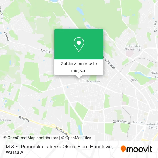 Mapa M & S. Pomorska Fabryka Okien. Biuro Handlowe