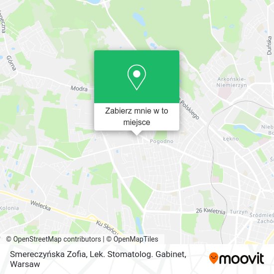 Mapa Smereczyńska Zofia, Lek. Stomatolog. Gabinet