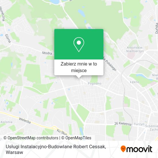 Mapa Usługi Instalacyjno-Budowlane Robert Cessak