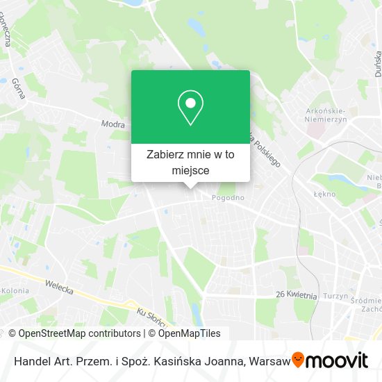 Mapa Handel Art. Przem. i Spoż. Kasińska Joanna