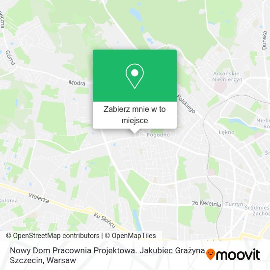 Mapa Nowy Dom Pracownia Projektowa. Jakubiec Grażyna Szczecin